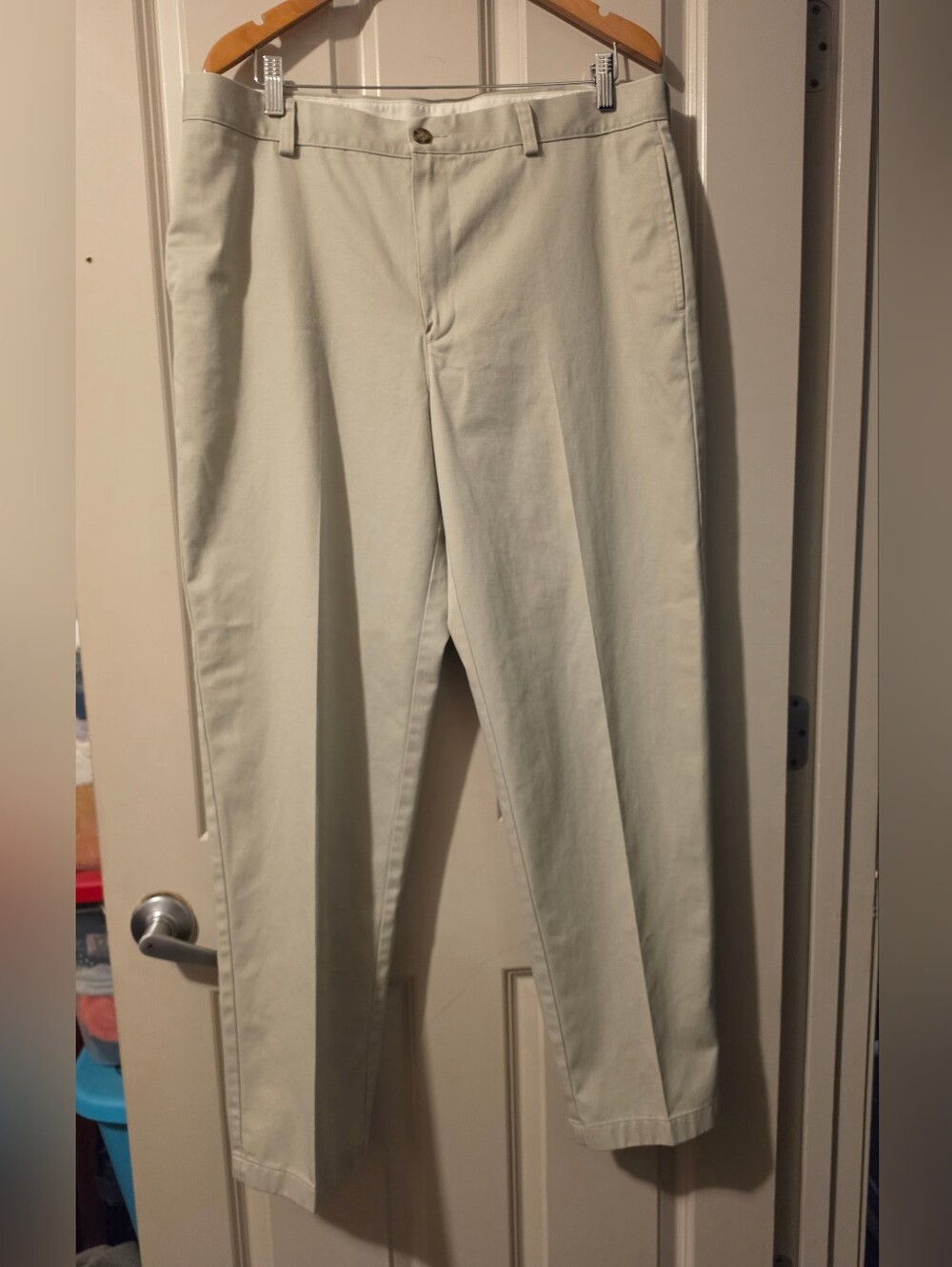 L.L. Bean Light Tan Straight-Leg Chinos